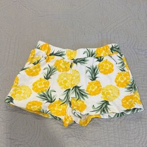 Janie and Jack |Pineapple Print White and Yellow Toddler Shorts | size 18-24 mo